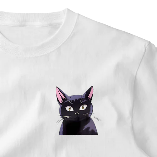 黒猫2 ワンポイントTシャツ