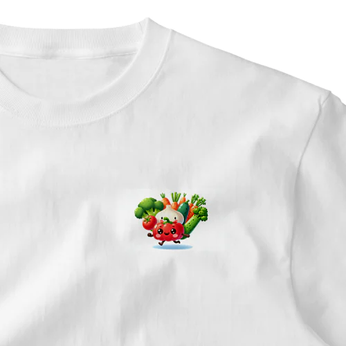 新鮮な野菜達 ワンポイントTシャツ