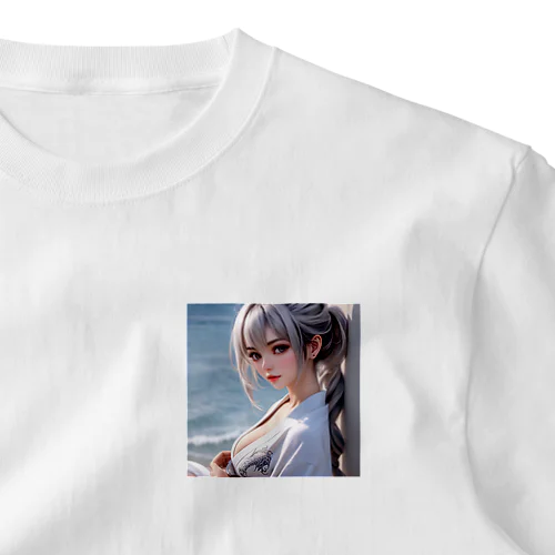 白髪和服美女シリーズ 0005 One Point T-Shirt