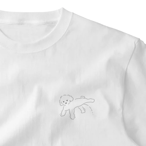 ごきげんな犬（無色） One Point T-Shirt