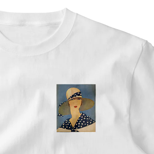 lady wearing a sun hat One Point T-Shirt