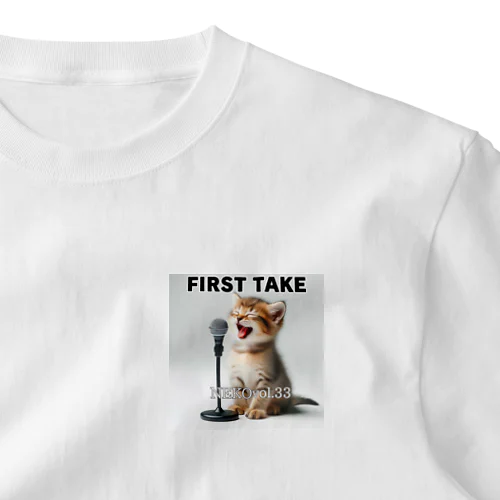 FIRST-TAKE  Neko One Point T-Shirt