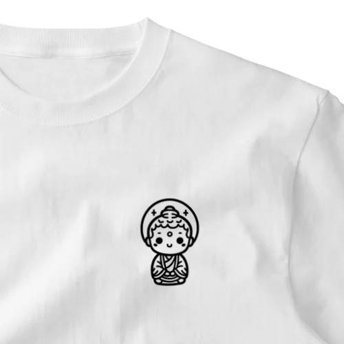 かわいい菩薩のシンプルイラスト ワンポイントTシャツ