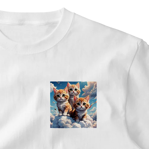 雲猫 ワンポイントTシャツ