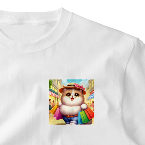 ショッピングニャ ワンポイントTシャツ