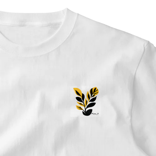 カラフルZamioculcas ワンポイントTシャツ