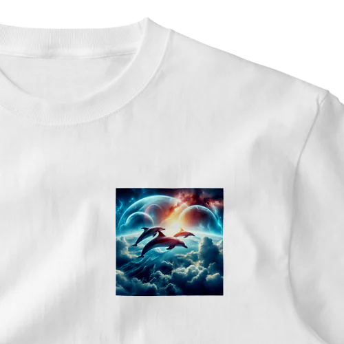 宇宙海（イルカ） ワンポイントTシャツ