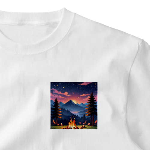 ドット絵シリーズ３たきび ワンポイントTシャツ