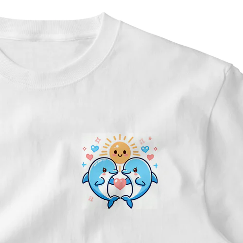 愛♡イルカ ワンポイントTシャツ