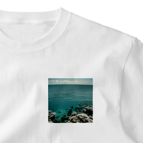 海×サンゴと夏 ワンポイントTシャツ