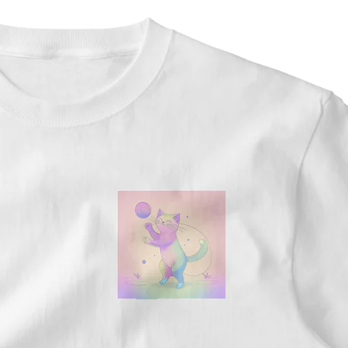 playful cat ワンポイントTシャツ