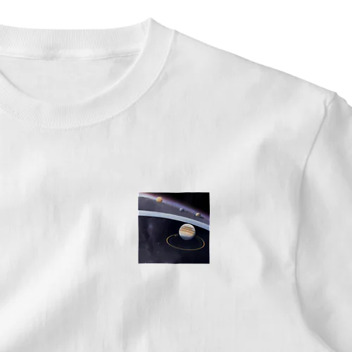 未来の宇宙 ワンポイントTシャツ