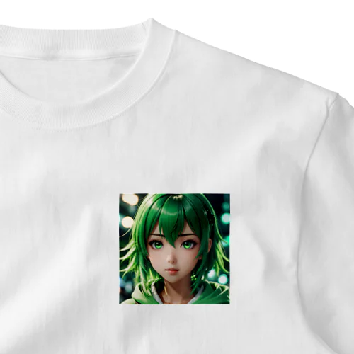 可愛らしいアニメキャラクターが描かれた美少女イラスト One Point T-Shirt