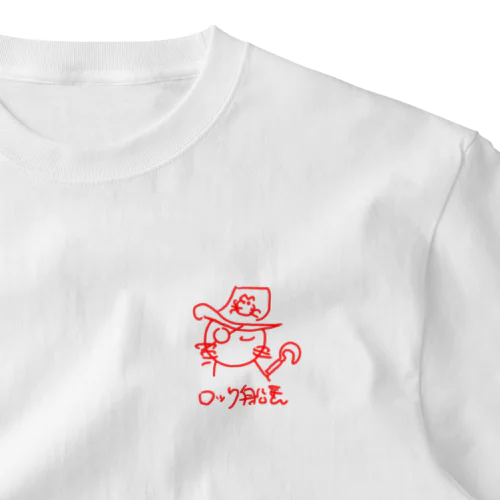 ロック船長②(赤) ワンポイントTシャツ