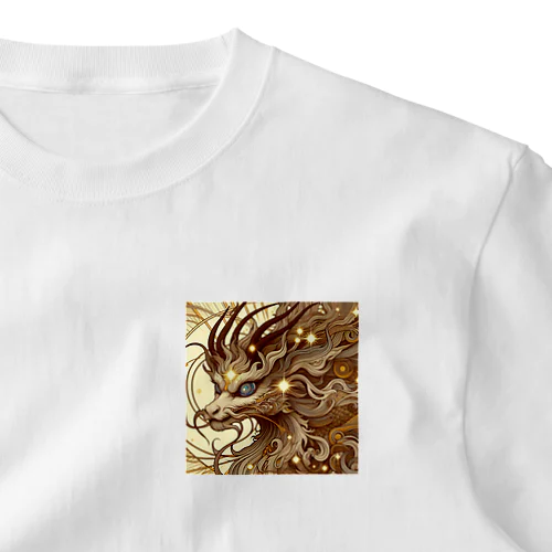 金色に輝く麒麟 ワンポイントTシャツ