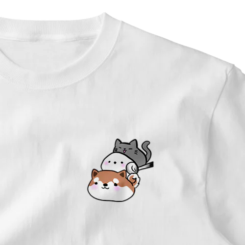 もちもち柴犬・猫・シマエナガ One Point T-Shirt