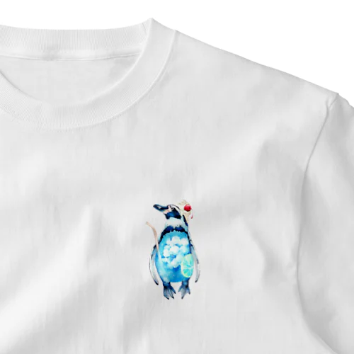 ペンギンブルーハワイ ワンポイントTシャツ