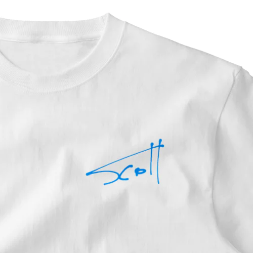  MNG Scott autograph blue ワンポイントTシャツ