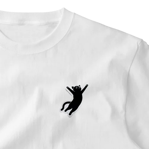 猫も空を飛びたい ワンポイントTシャツ