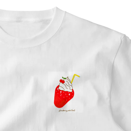 strawberry　soda　float One Point T-Shirt