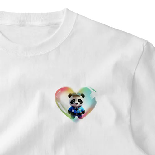 パンダのおまわりさん（シャボン玉ver）⑤ One Point T-Shirt