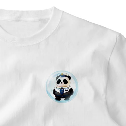 パンダのおまわりさん（シャボン玉ver）⑦ One Point T-Shirt