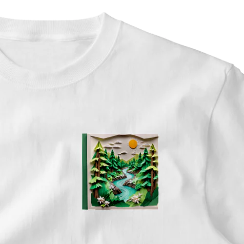 折り紙アート　森林 One Point T-Shirt