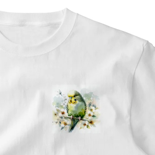 Flow セキセイインコ ワンポイントTシャツ