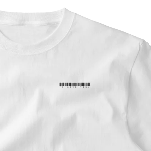 シンプルモダン ワンポイントバーコードTシャツ One Point T-Shirt