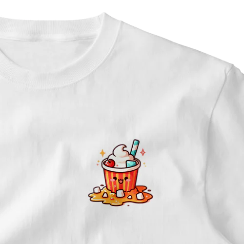 ひんやりドリンクこぼれましたパート2(笑) ワンポイントTシャツ