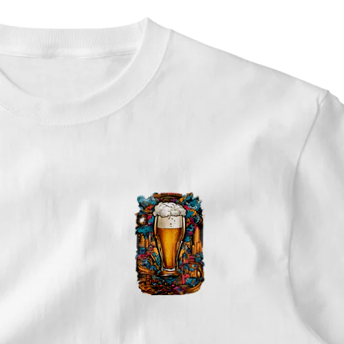 生ビール　デザインTシャツ　アート　グラフィック One Point T-Shirt