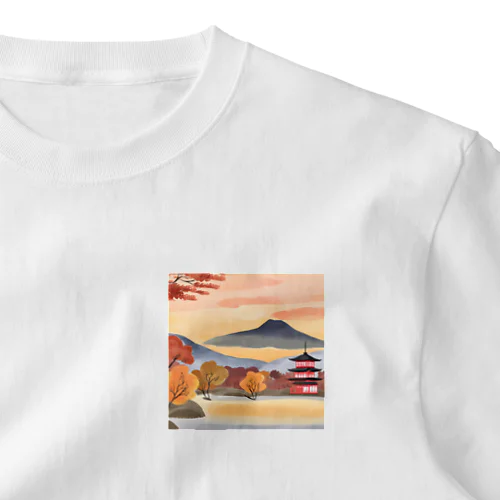 kyoto autumn ワンポイントTシャツ