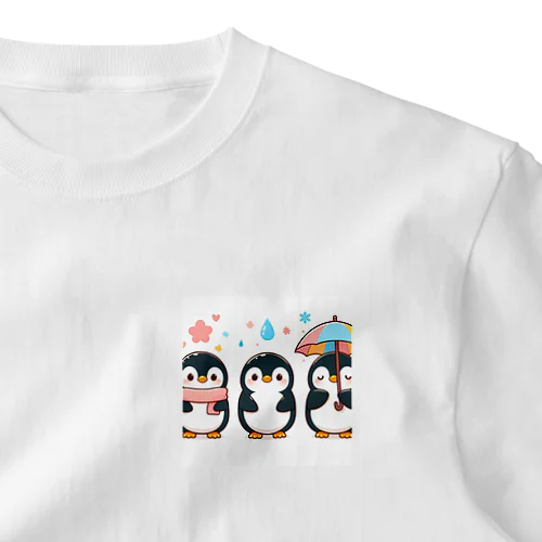 可愛いペンギントリオ ワンポイントTシャツ