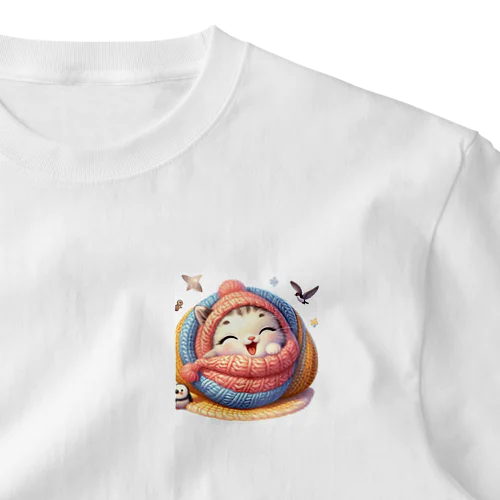 笑福猫　k.ver ワンポイントTシャツ