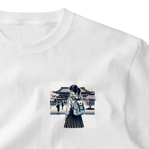 修学旅行生の後ろ姿 One Point T-Shirt