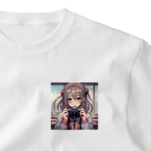 カメラ女子 ワンポイントTシャツ