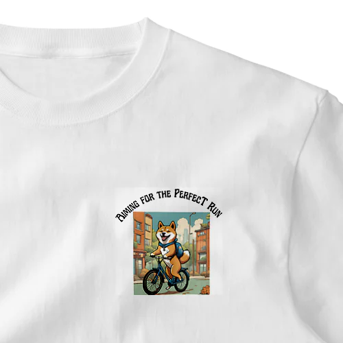 柴と自転車 ワンポイントTシャツ