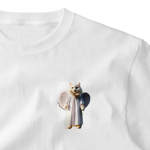 かわいい天使の子猫と悪魔の子猫 One Point T-Shirt