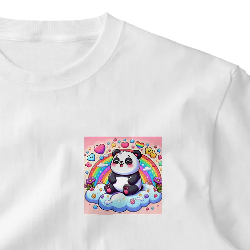 愉快なパンダ One Point T-Shirt