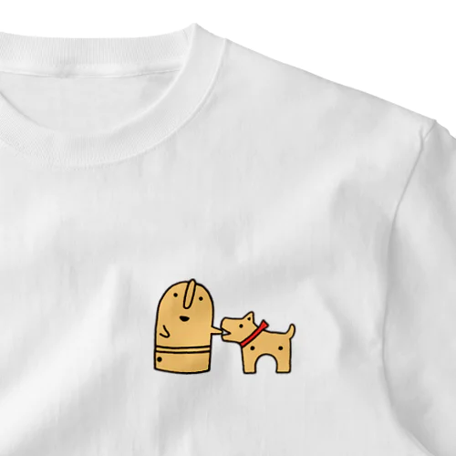 ゆるハニワとハニワ犬 ワンポイントTシャツ