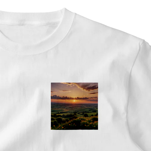 日没の風景 ワンポイントTシャツ
