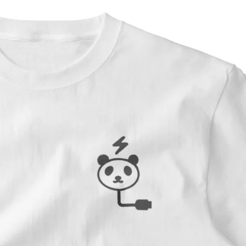 パンダをチャージできるなにか ワンポイントTシャツ