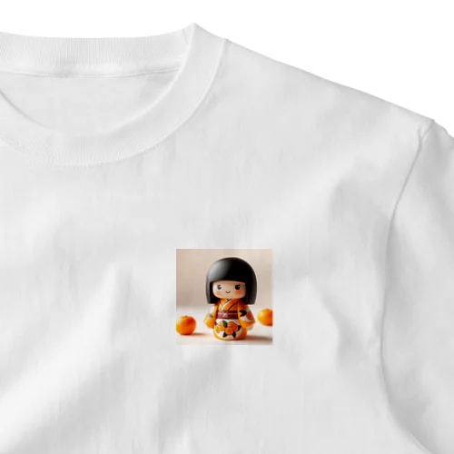 こけしちゃん女の子 ワンポイントTシャツ