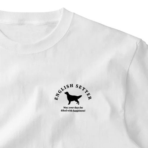 イングリッシュセッター　happiness!　【One:Happiness】 One Point T-Shirt