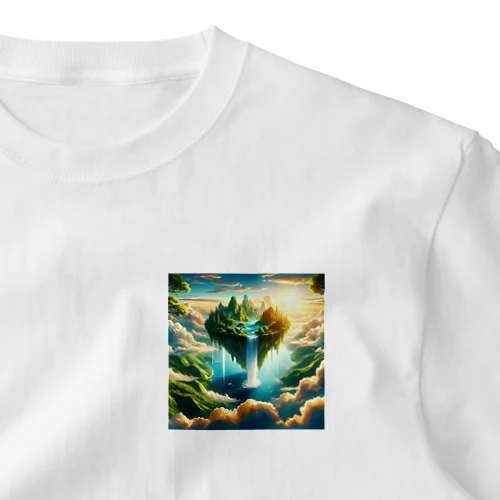 空高く浮かぶ伝説の島 ワンポイントTシャツ