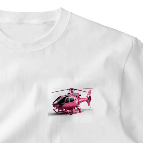 ヘリコプター　　ピンク One Point T-Shirt