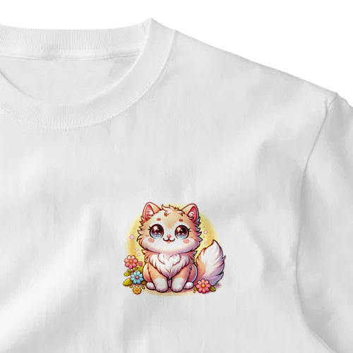 可愛いにゃんこちゃん ワンポイントTシャツ