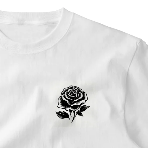 黒い花3 ワンポイントTシャツ