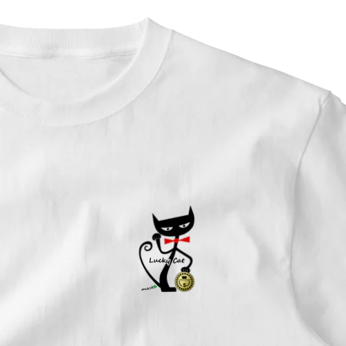 ラッキーキャット ワンポイントTシャツ