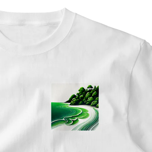 エメラルドグリーンの海岸 One Point T-Shirt